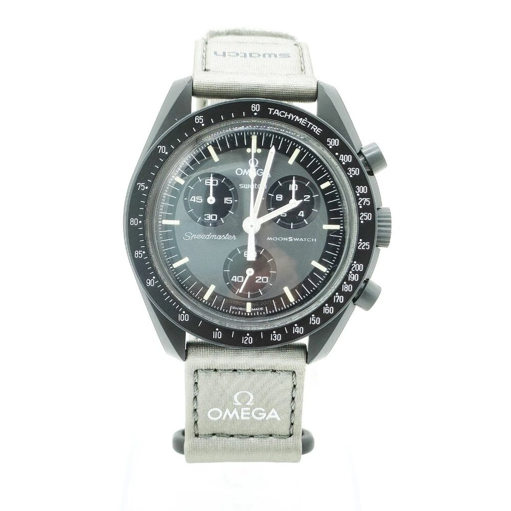 Omega x Swatch Watch 42mm Men's Grays 350-052325